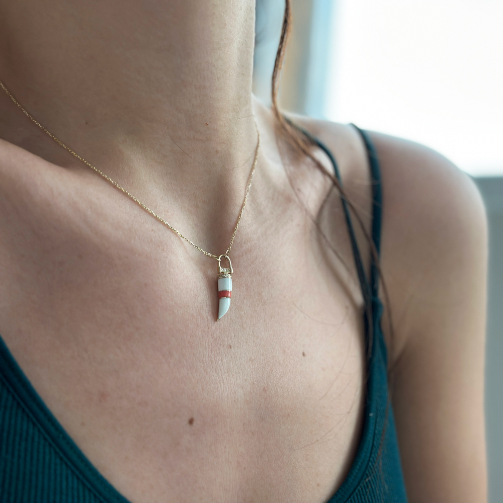 КОЛИЕ ЖЪЛТО ЗЛАТО IVORY ORANGE