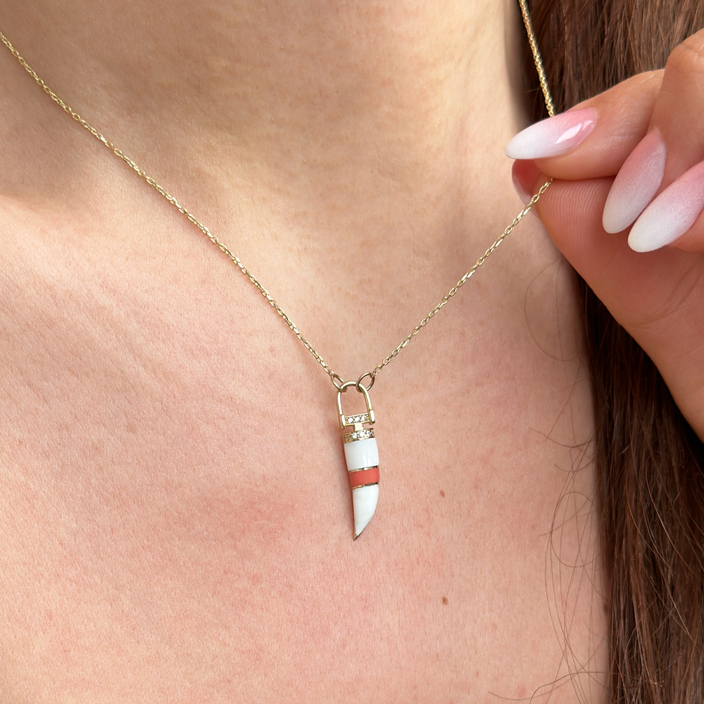 КОЛИЕ ЖЪЛТО ЗЛАТО IVORY ORANGE