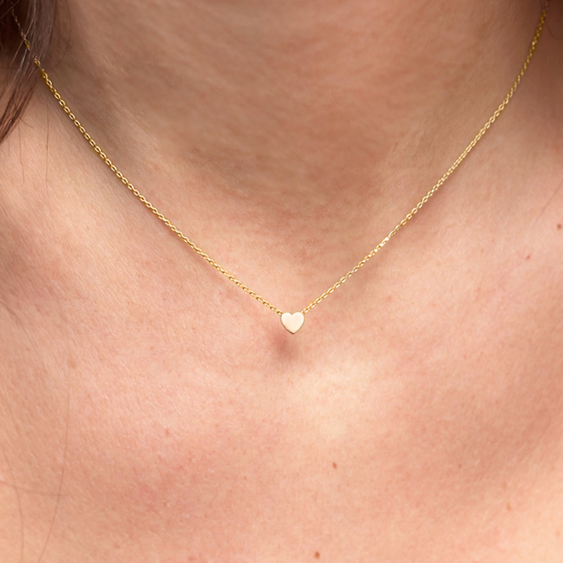 КОЛИЕ ОТ РОЗОВО ЗЛАТО С МАЛКО СЪРЦЕ JESIKA