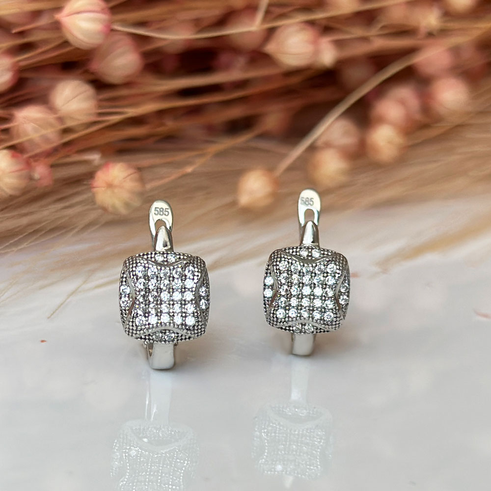 Обеци бяло злато  VANESSA