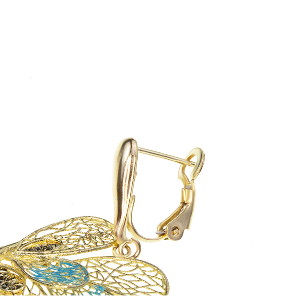 Дамски вечерни златни обеци Samantha