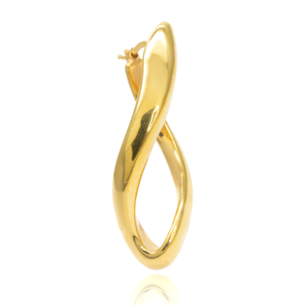 Жълто злато обеци без камъни NIKOLET