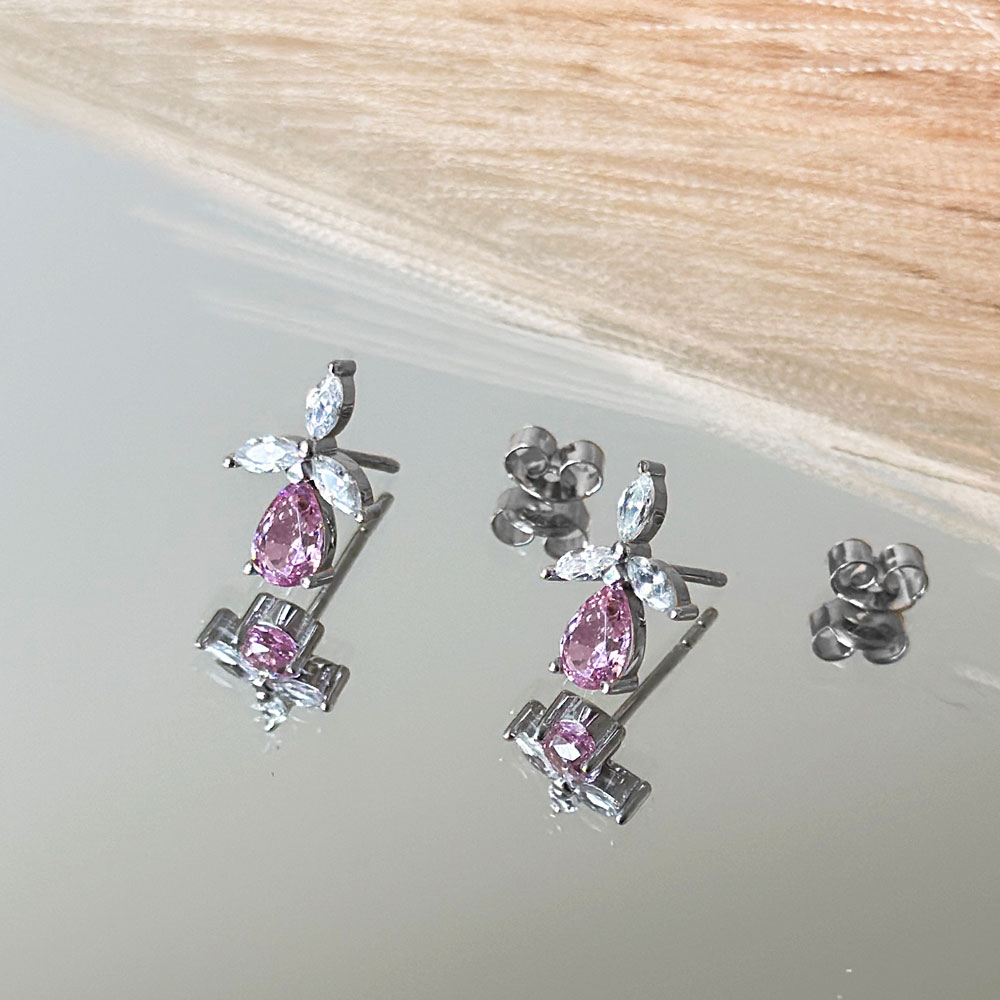 Дамски обеци от бяло злато  ANJELA