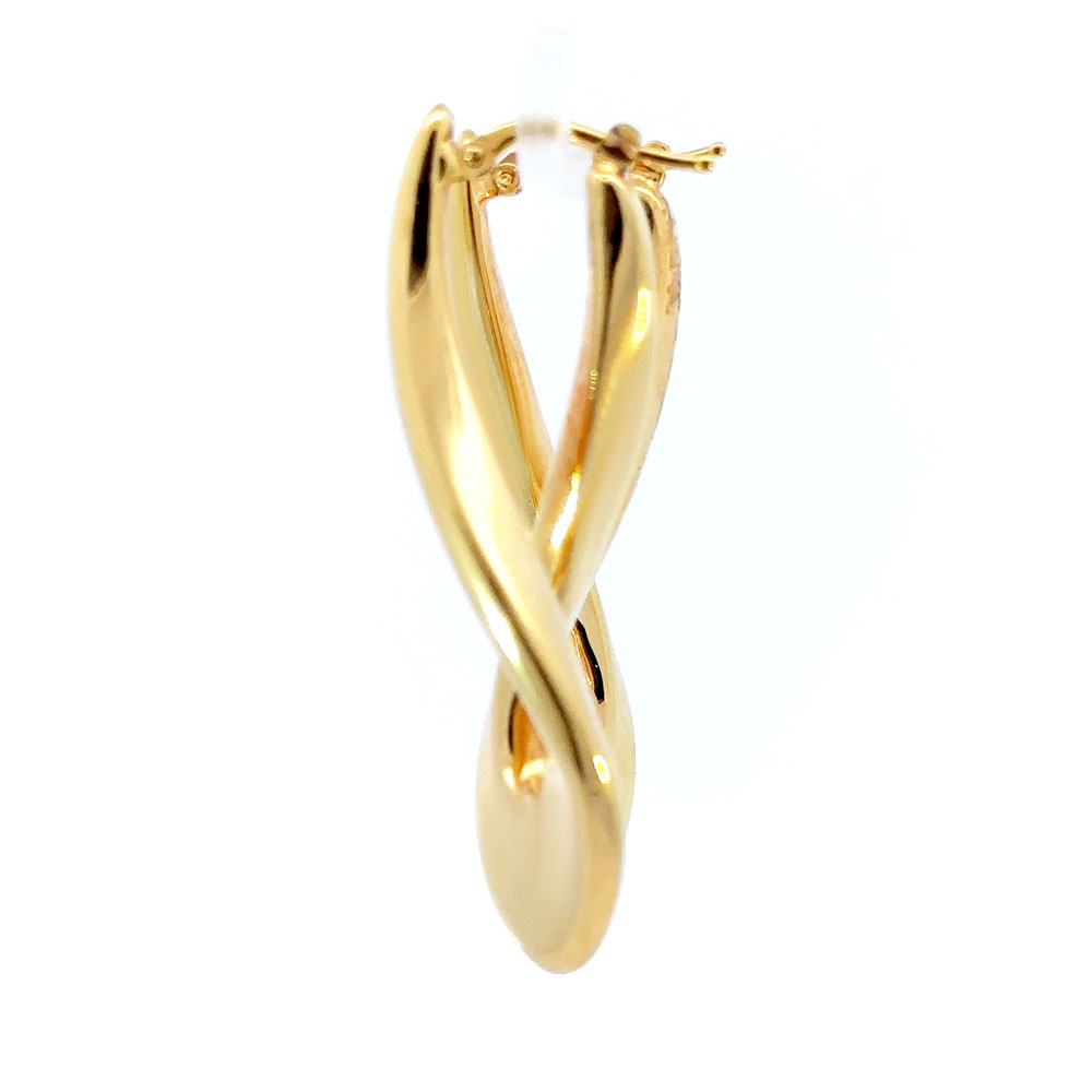 Жълто злато обеци без камъни NIKOLET