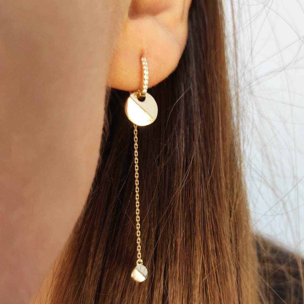 Розово ЗЛАТО ВИСЯЩИ ОБЕЦИ STEPHANIE