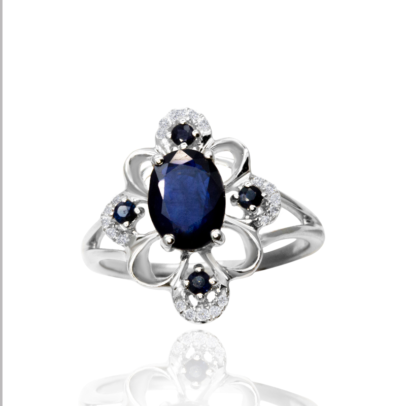 Диамантен пръстен със сапфир VIVIAN