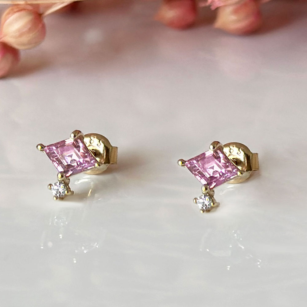 Обеци жълто злато GLORIA