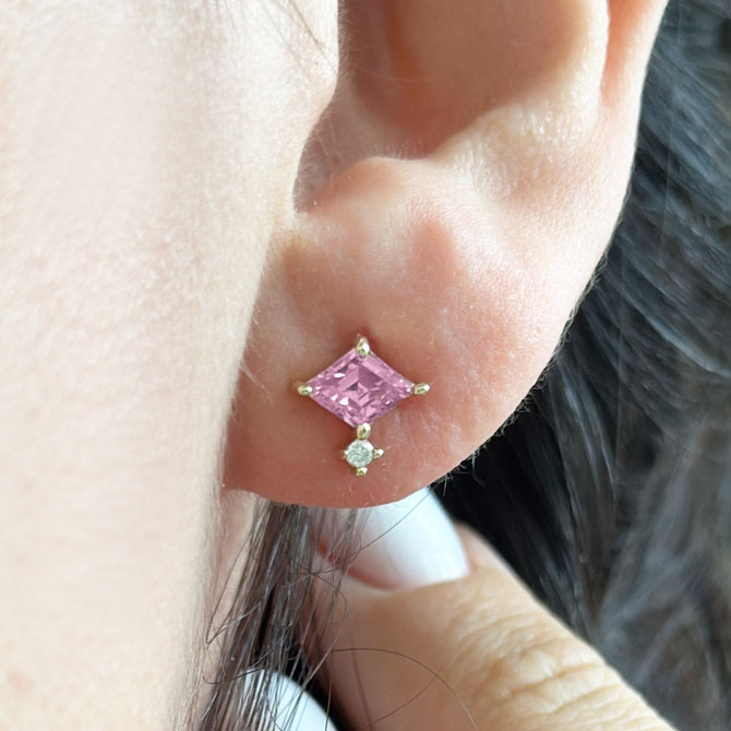 Обеци жълто злато GLORIA