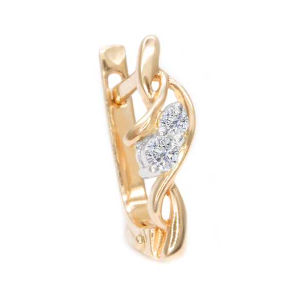 Диамантени обеци от розово злато Amanda