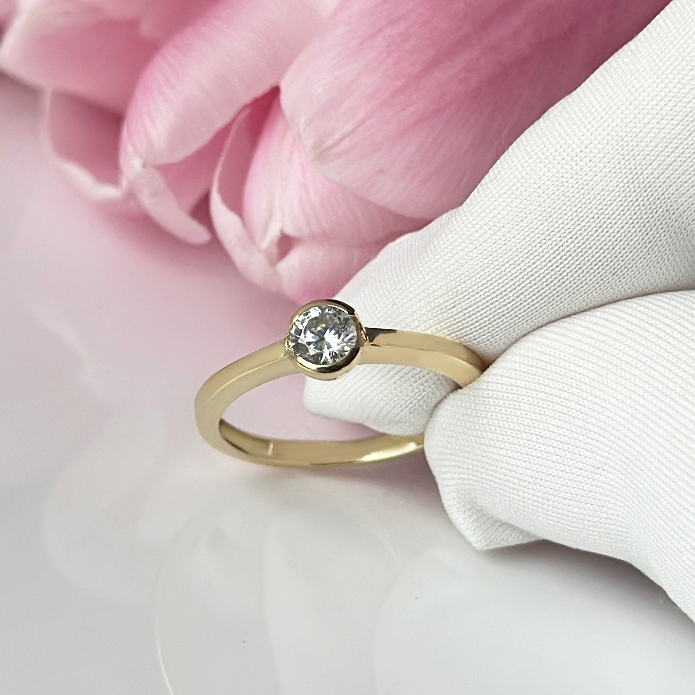 Годежен пръстен  жълто злато ALIS