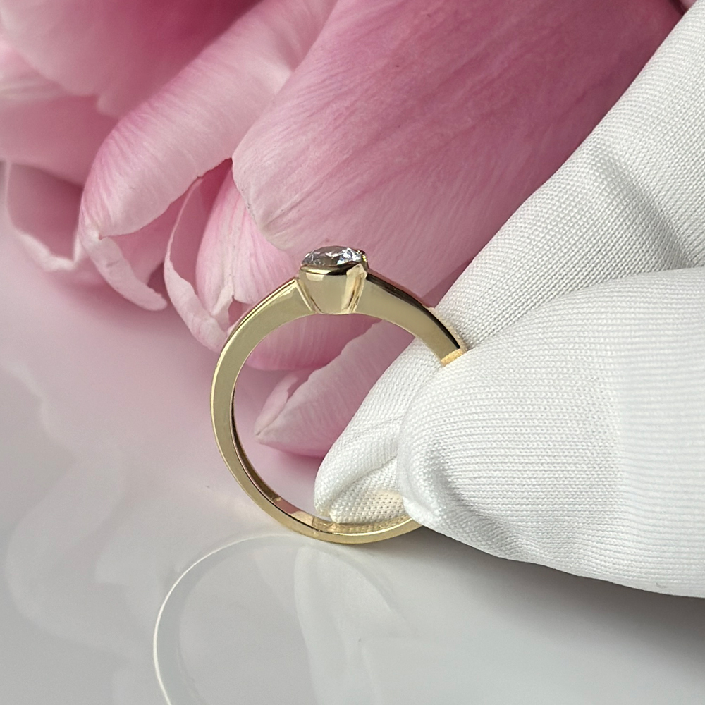 Годежен пръстен  жълто злато ALIS