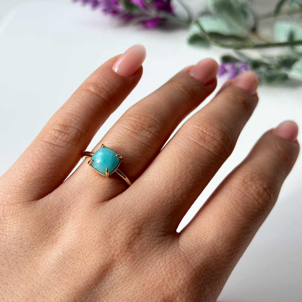 Пръстен жълто злато с тюркоаз Venetta