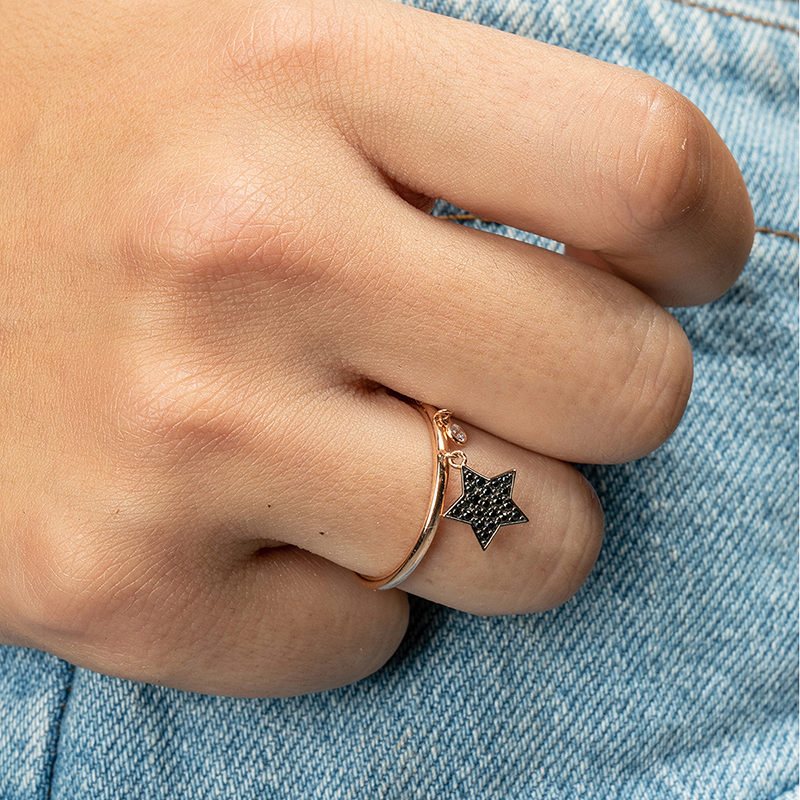 Пръстен жълто BLUE SUPER STAR