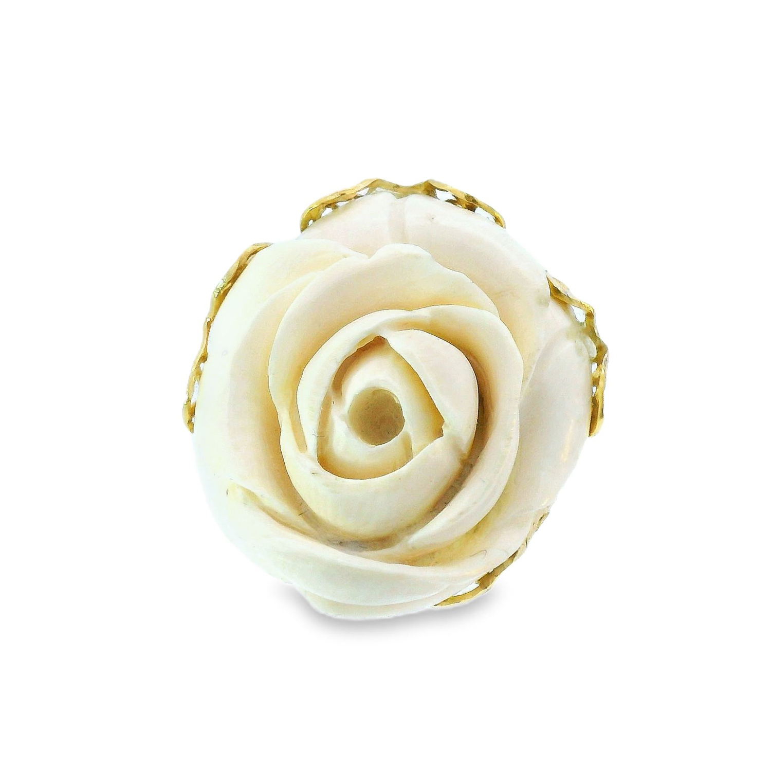 Бутиков пръстен от жълто злато ROSE