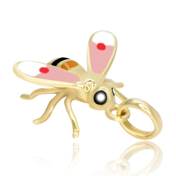 Висулка жълто злато Bee Pink