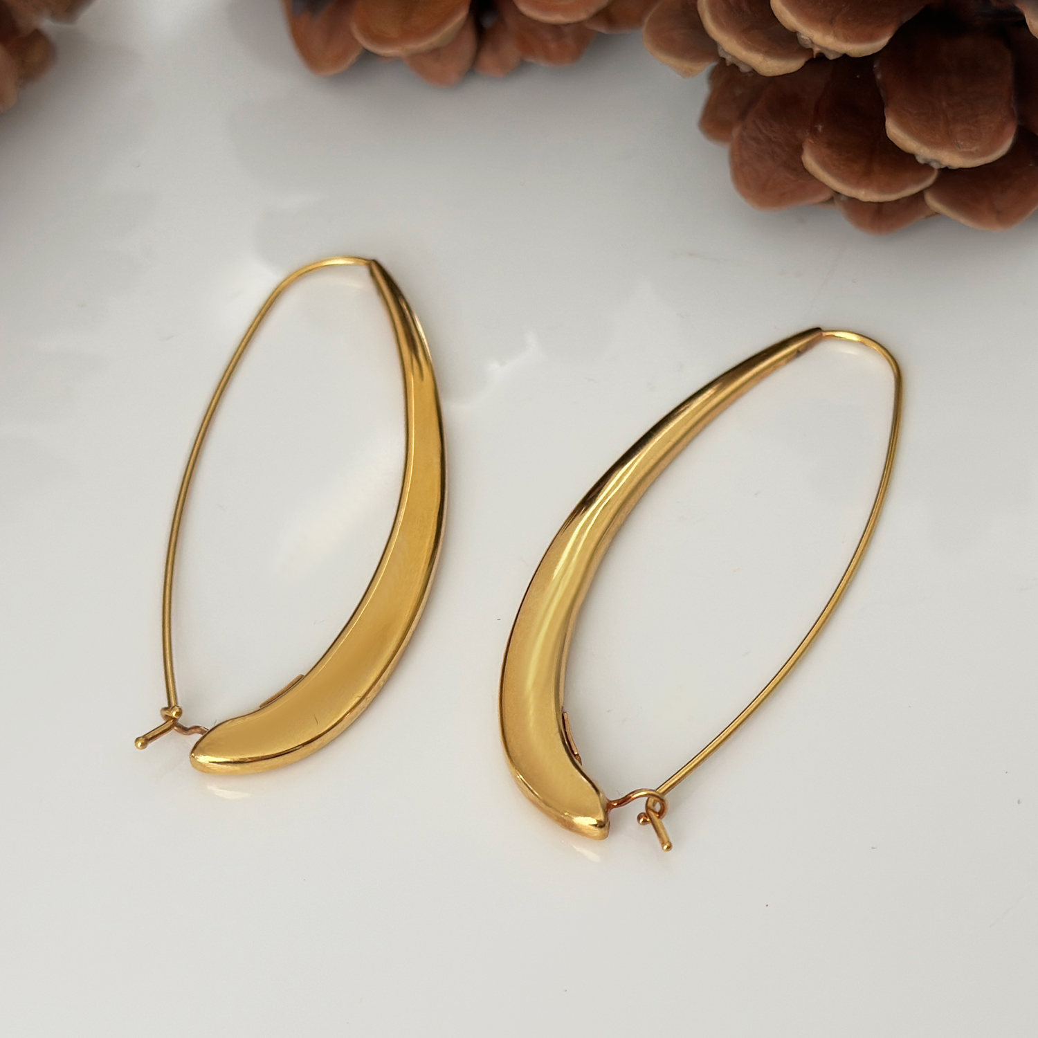 Златни висящи обици  KARINA