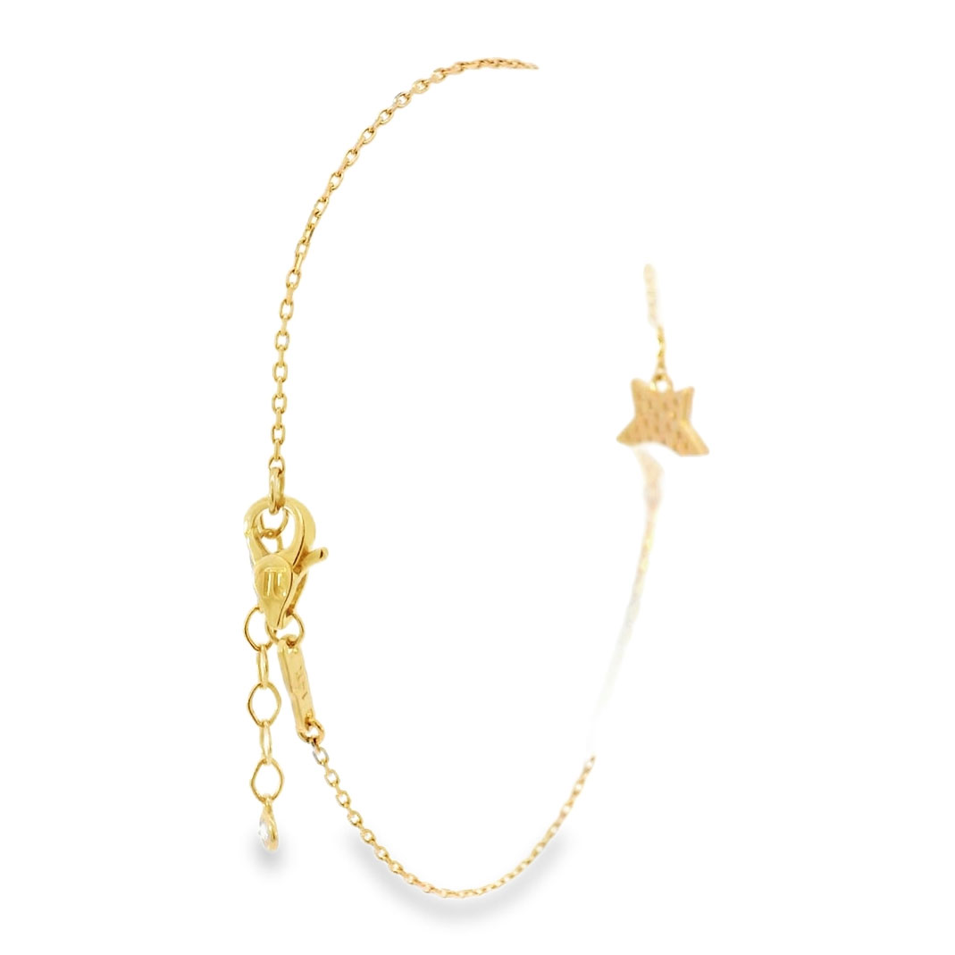 Гривна розово злато звезди с циркон Super star