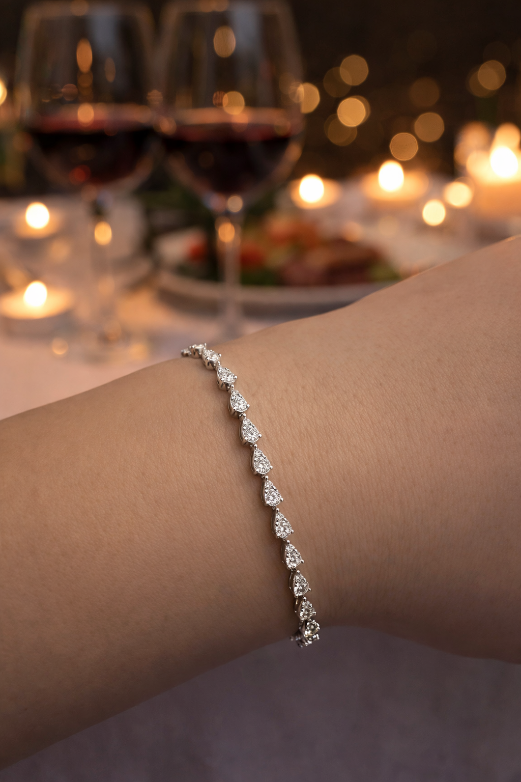 Диамантена тенис гривна Jasmine