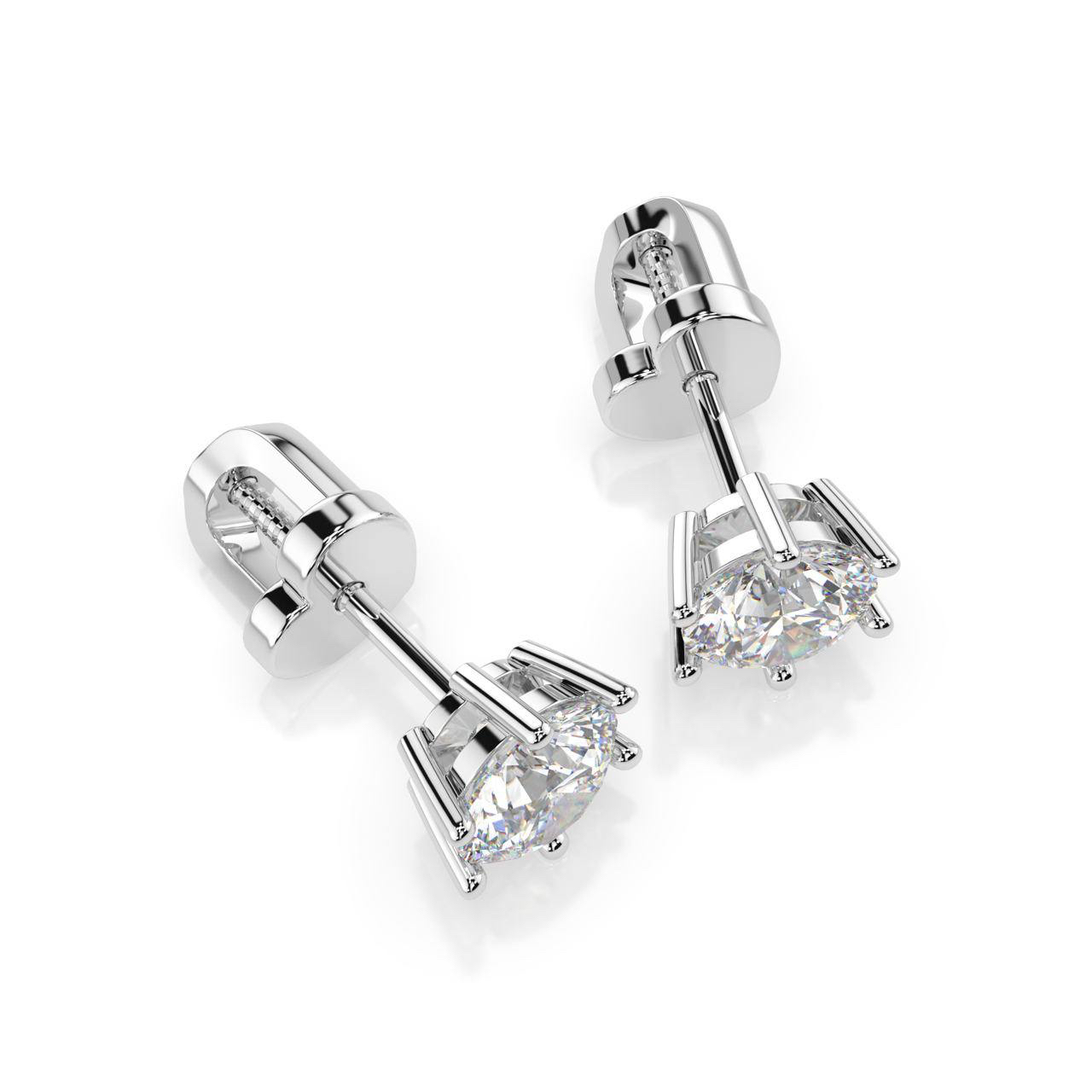 Диамантени обеци с един диамант