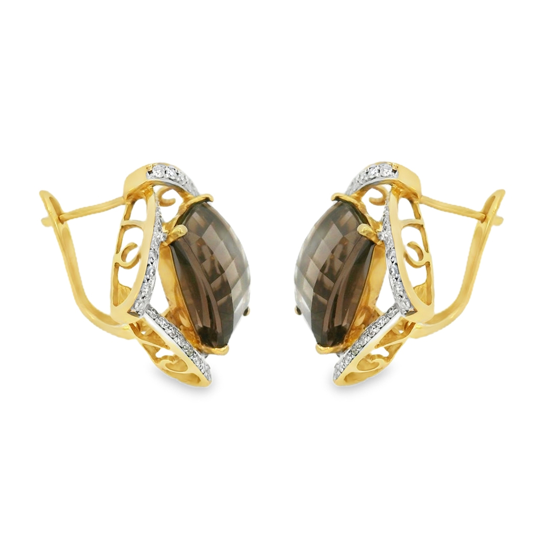 Диамантени обеци с топаз Yolanda