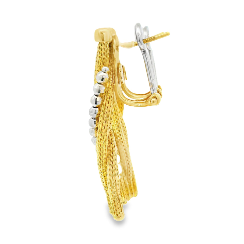 Елегантни висящи обици жълто Vanessa