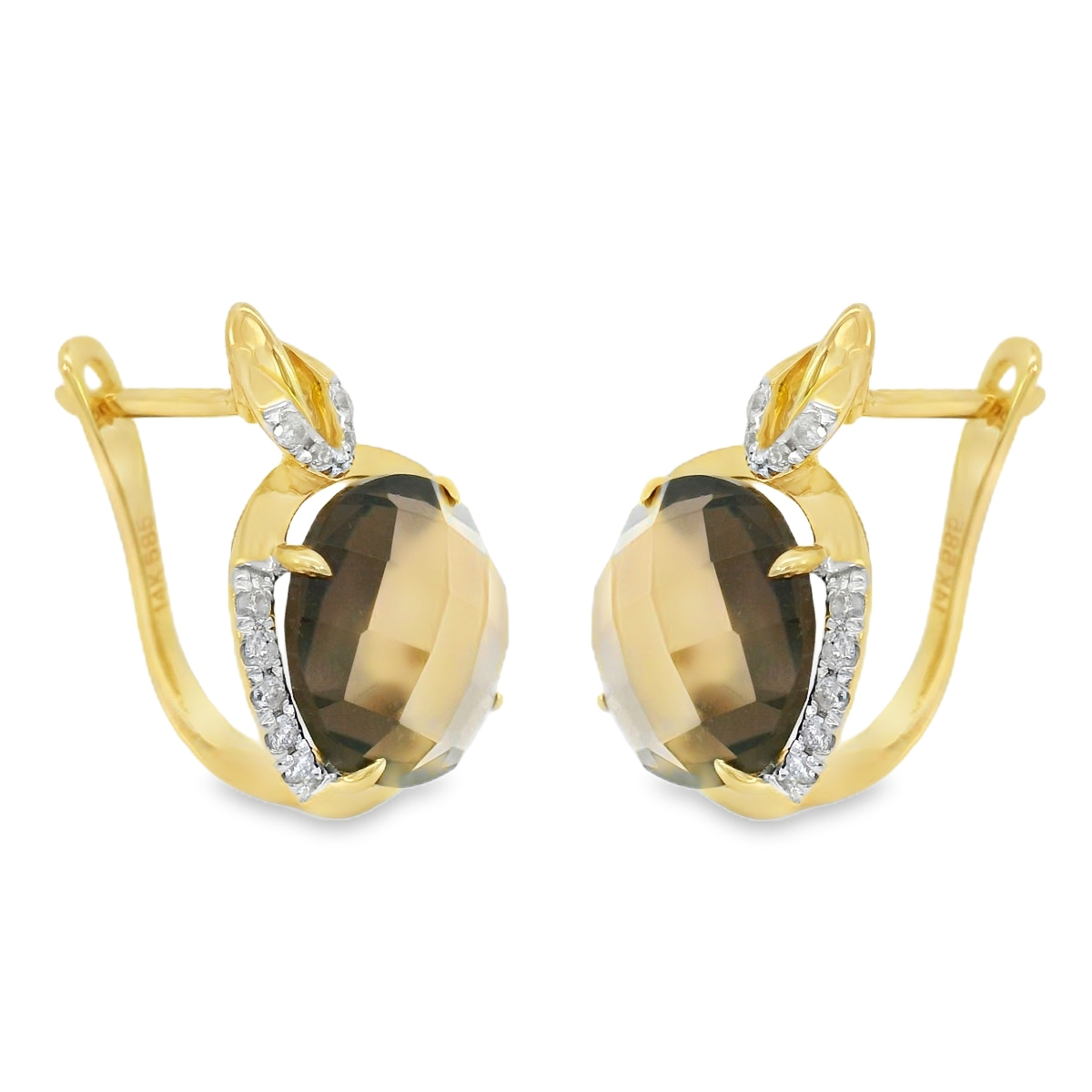 Диамантени обици с топаз VeLI