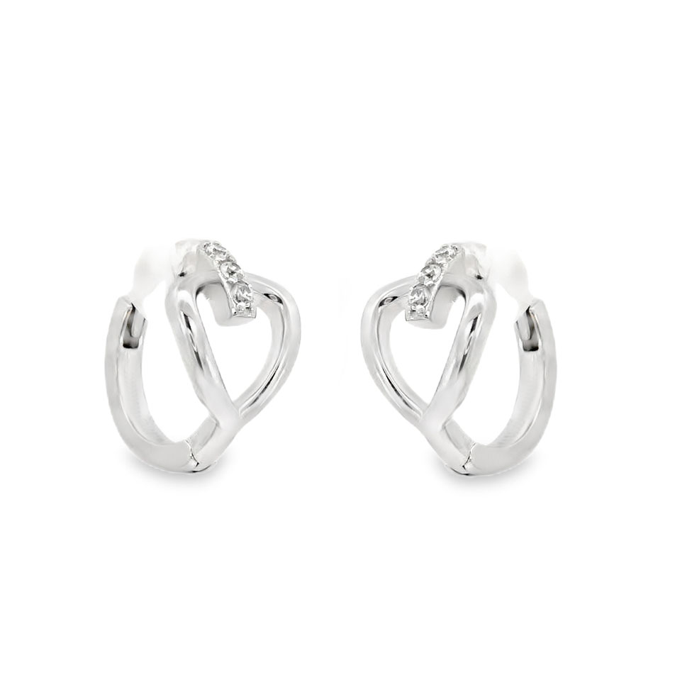 Обеци бяло злато халки ALIS