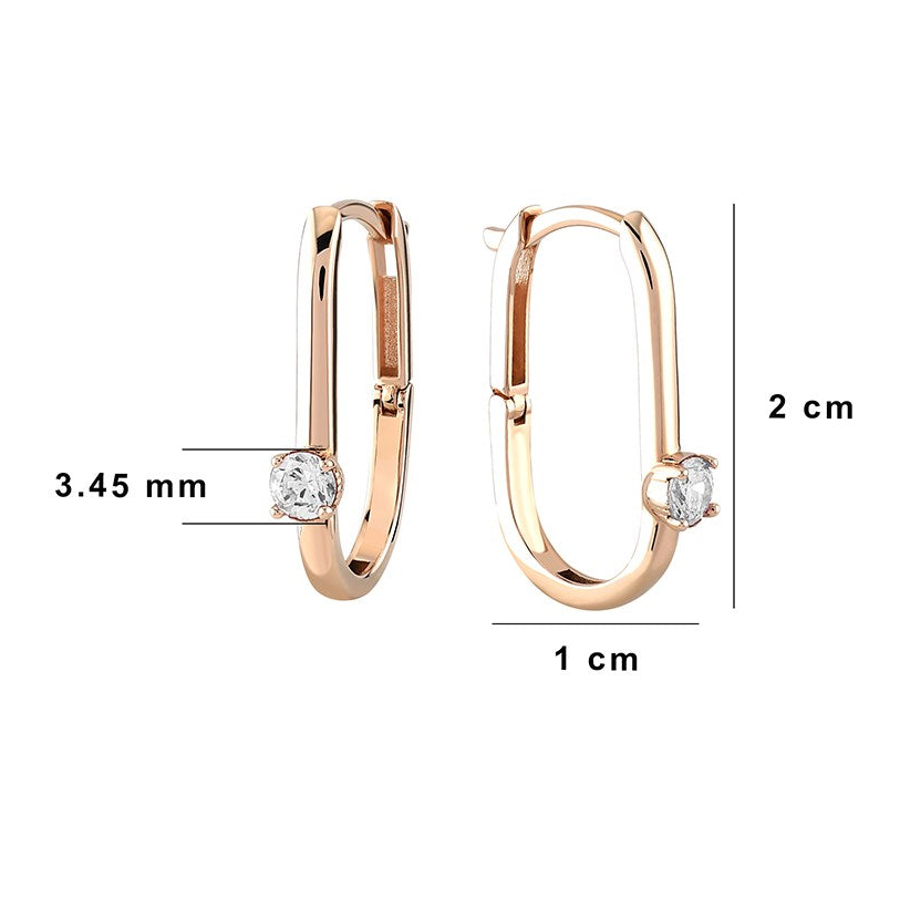 Обеци халки жълто злато Joana