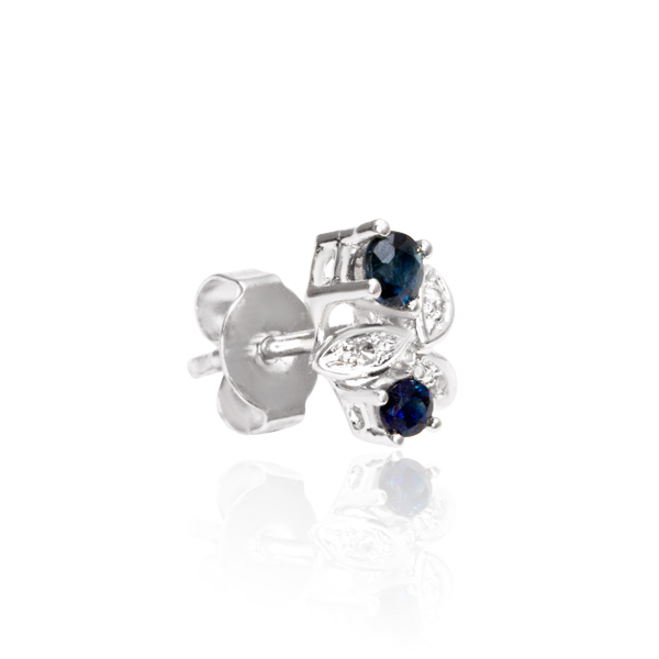 Диамантени  обеци Leaf