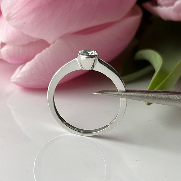 Годежен пръстен бяло злато ALIS