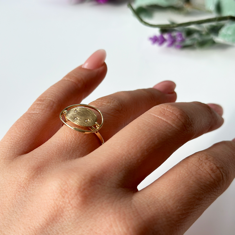 Жълто злато пръстен Nancy