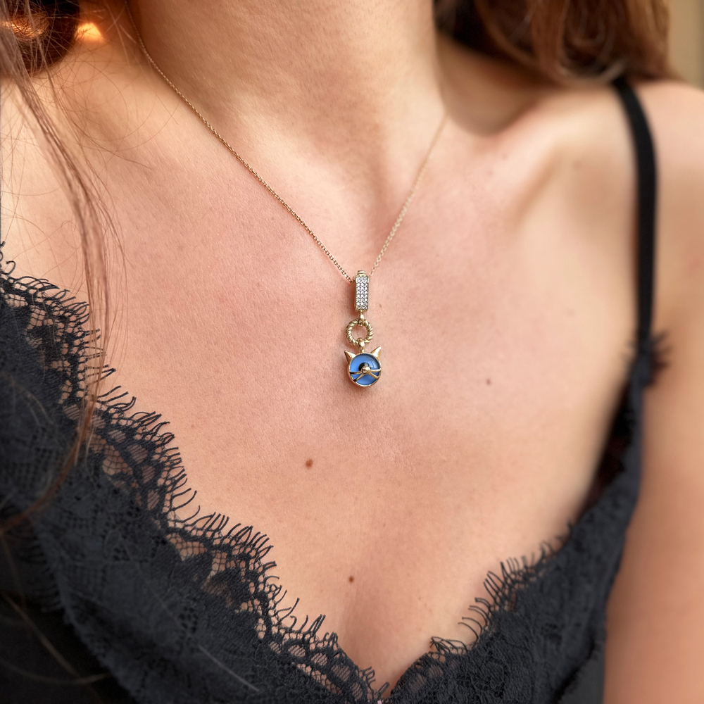 Висулка жълто злато Blue Aveline