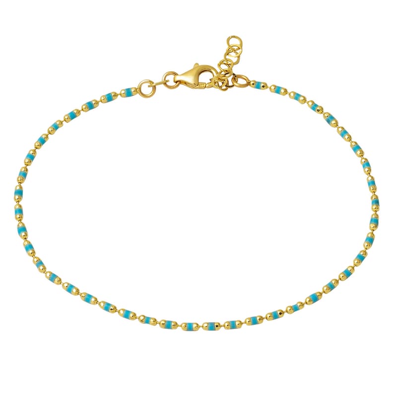 НЕЖНА ДАМСКА ГРИВНА ОТ ЖЪЛТО ЗЛАТО С ТЮРКОАЗЕНО ЗЕЛЕНО