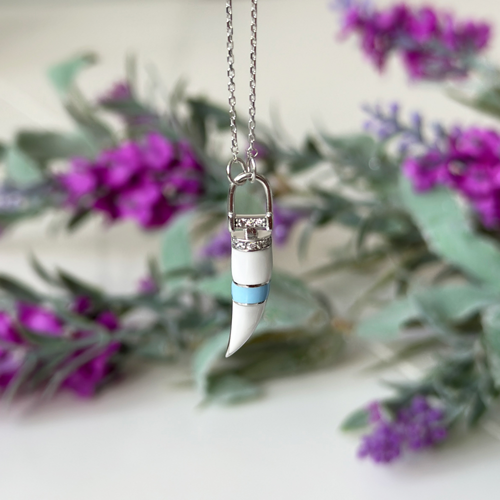 Колие от бяло злато IVORY