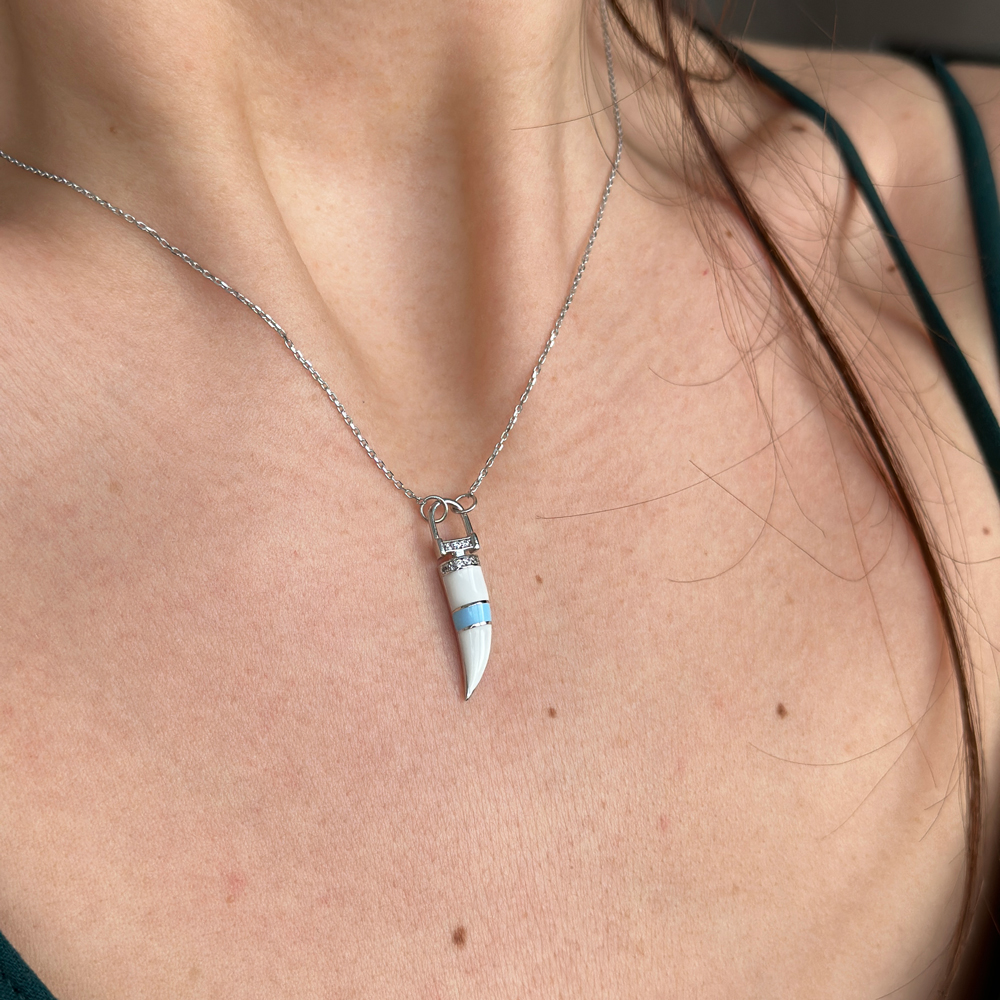 Колие от бяло злато IVORY