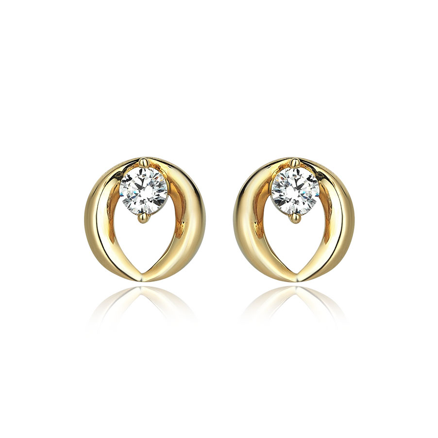 Обеци жълто злато yellow Lagoon