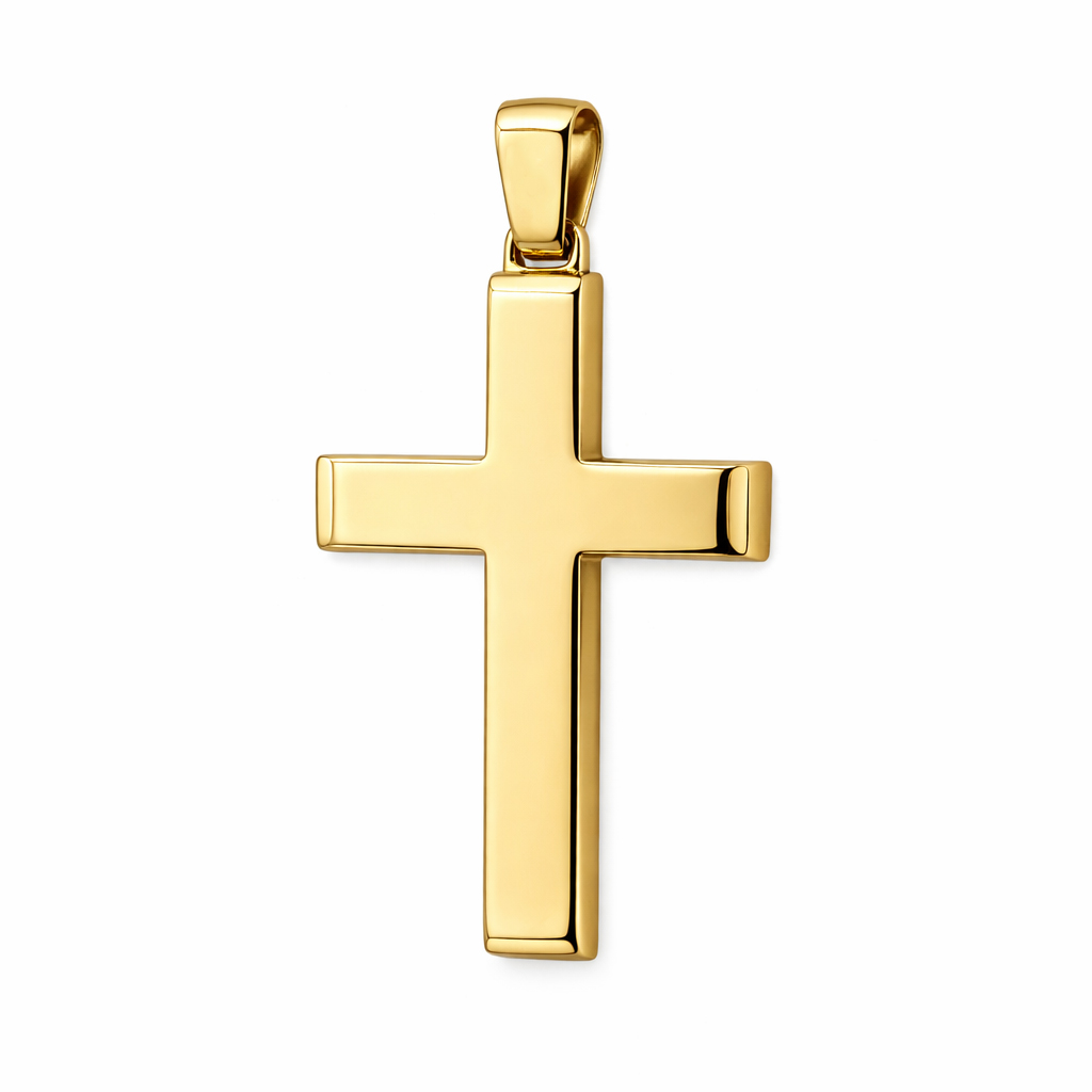 Православен златен кръст с две лица Holy Protection