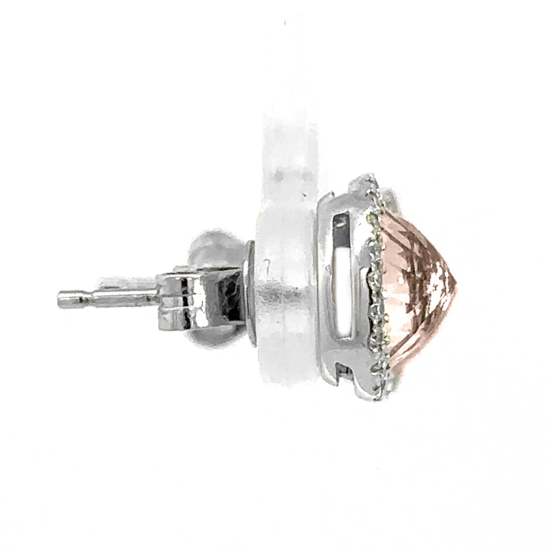 Бяло злато обеци с диаманти на винт Gabriele