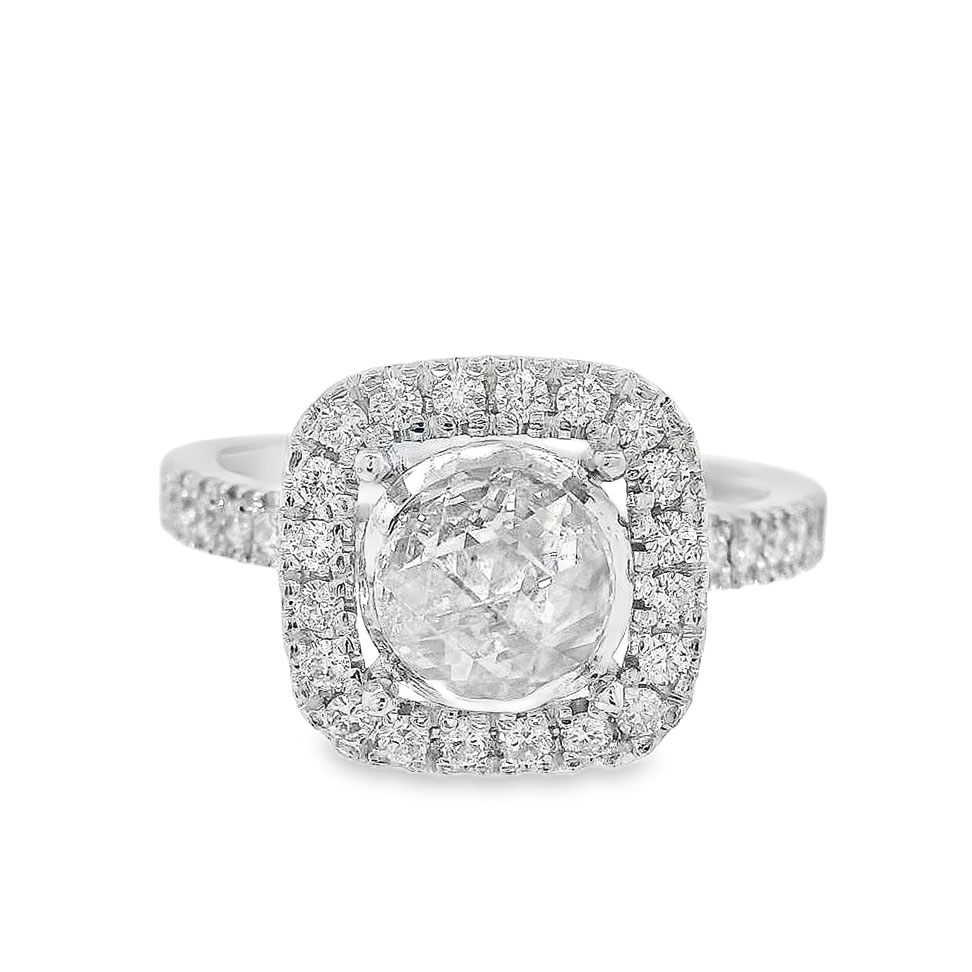 Диамантен пръстен бяло злато Siela