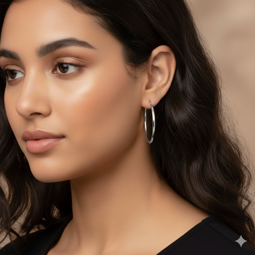 Бяло злато халки ALISA