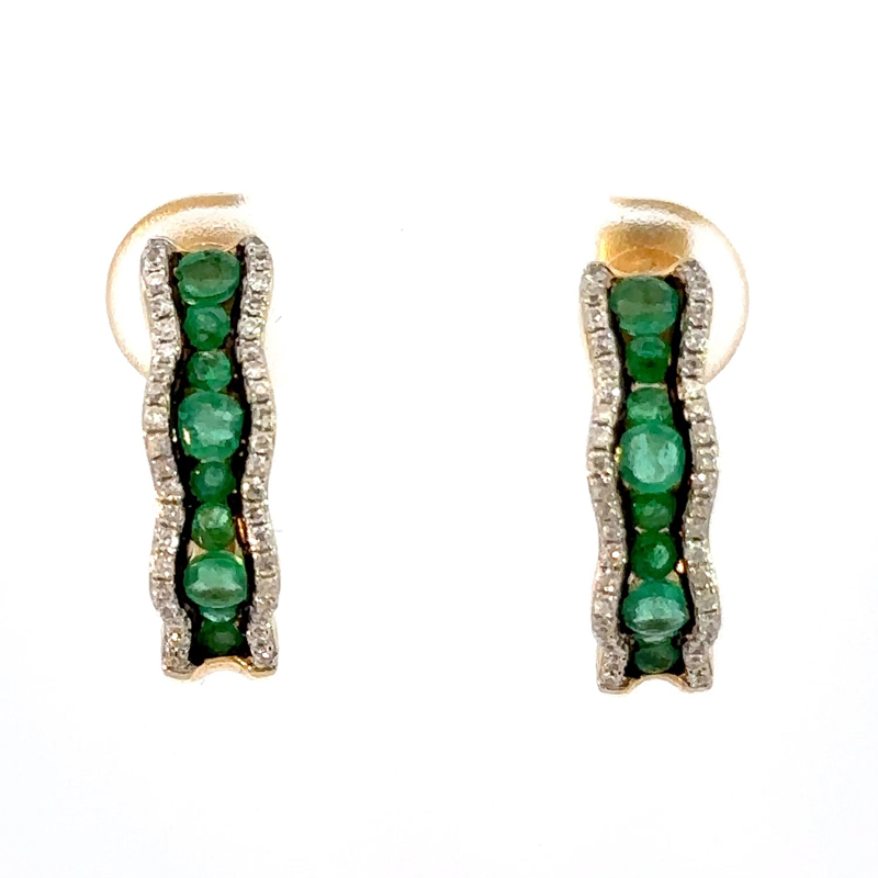 Обеци жълто злато с диаманти Mirabelle