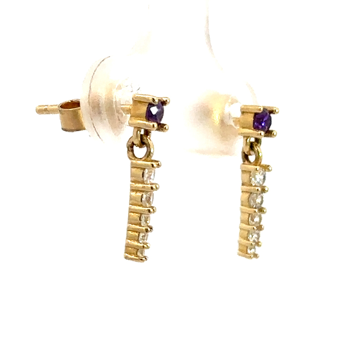 Жълто злато висящи обеци Vanesa