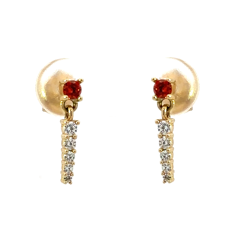 Жълто злато висящи обеци Vanesa