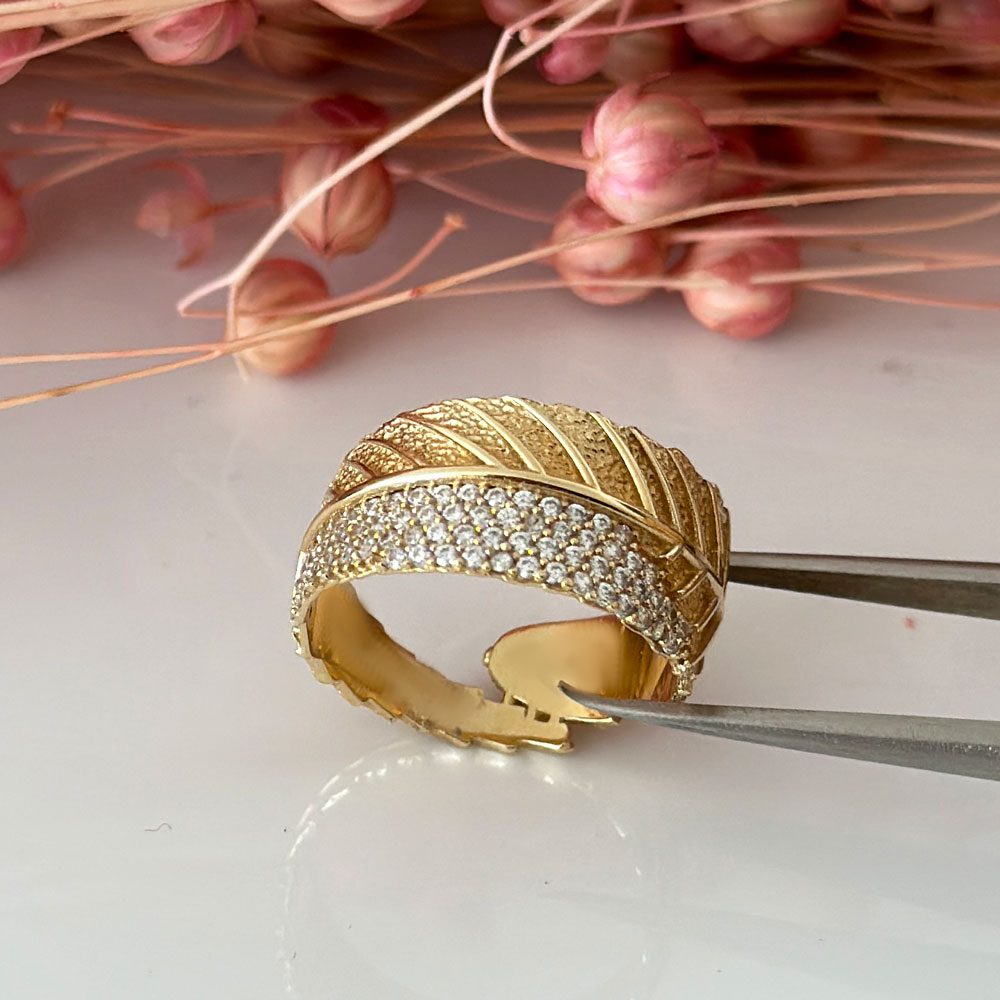 Жълто злато пръстен Two face