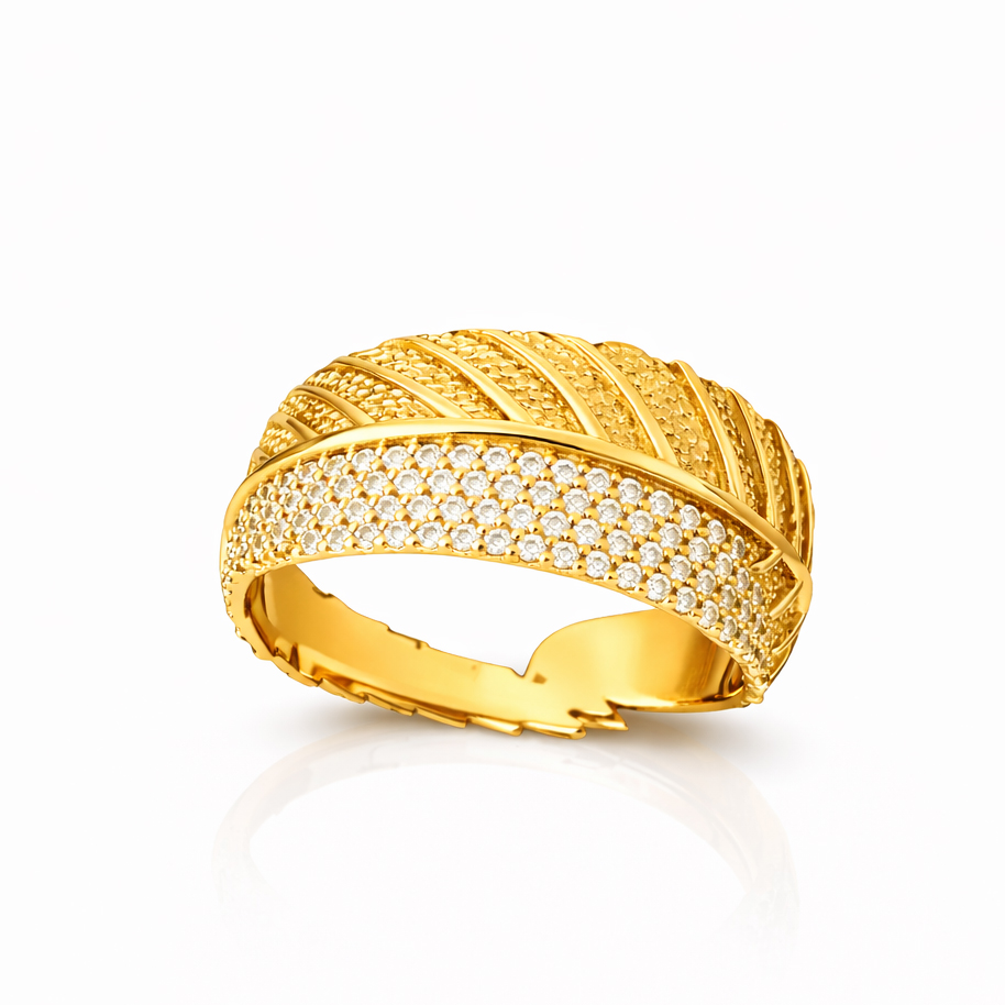 Жълто злато пръстен Two face