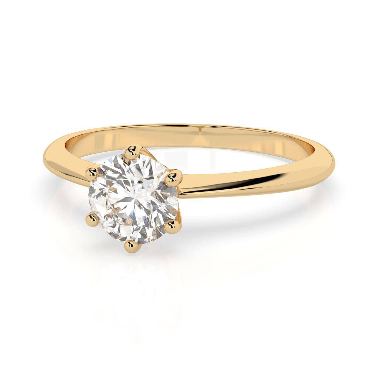 Класически диамантен годежен пръстен