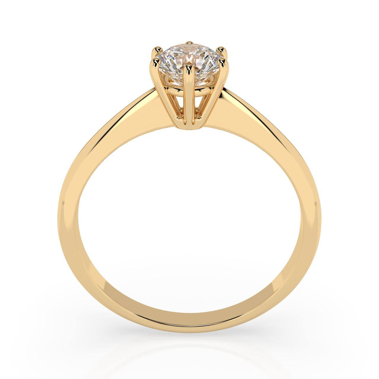 Класически диамантен годежен пръстен