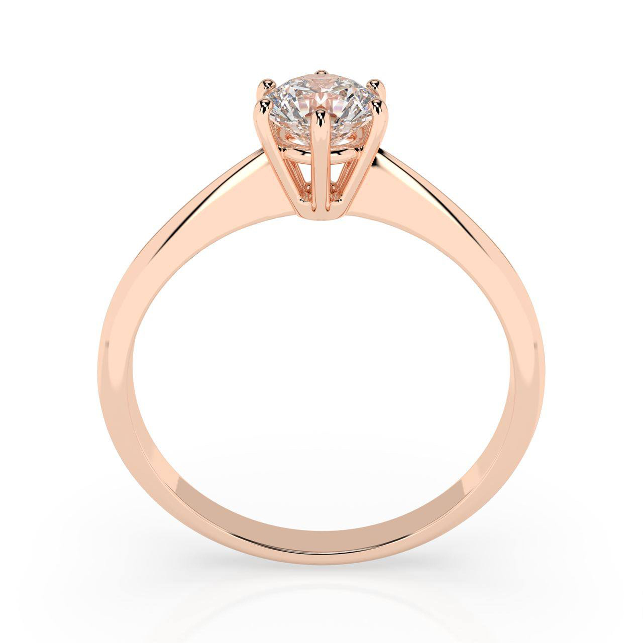 Класически диамантен годежен пръстен