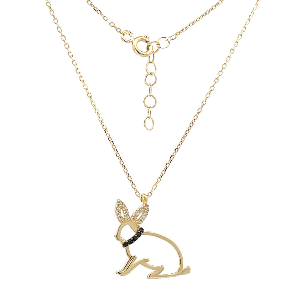 Колие жълто злато rabbit