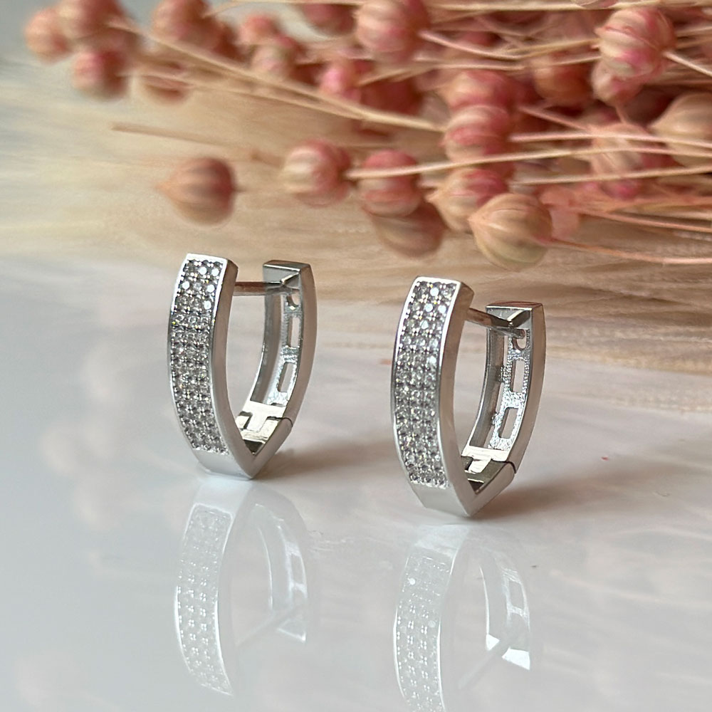 Обеци бяло злато SOFI